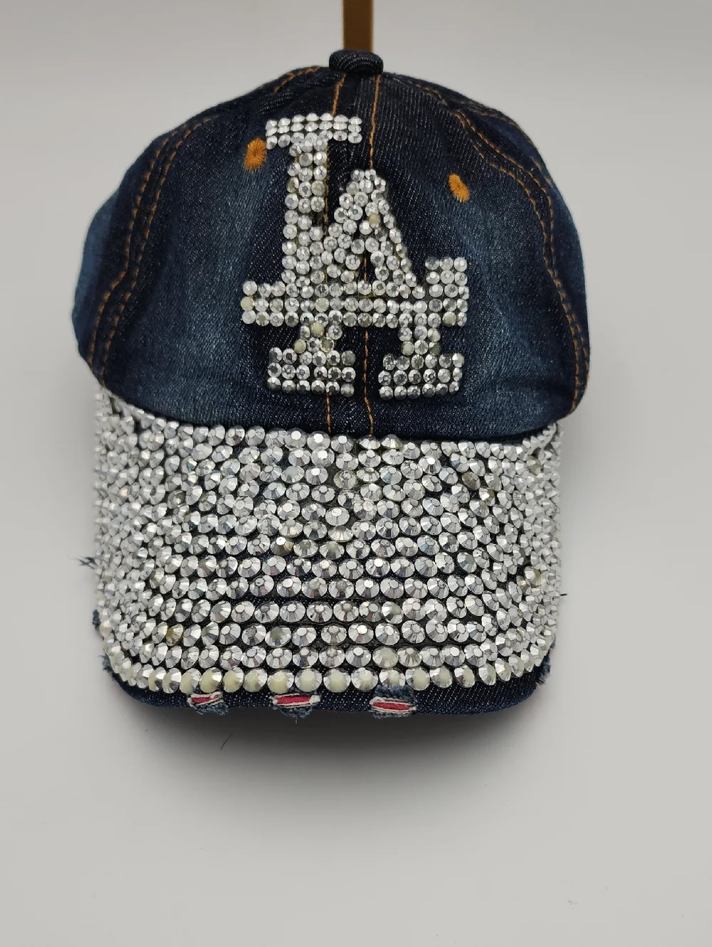 Rhinestone LA‎ Denim Kids Cap - Blue